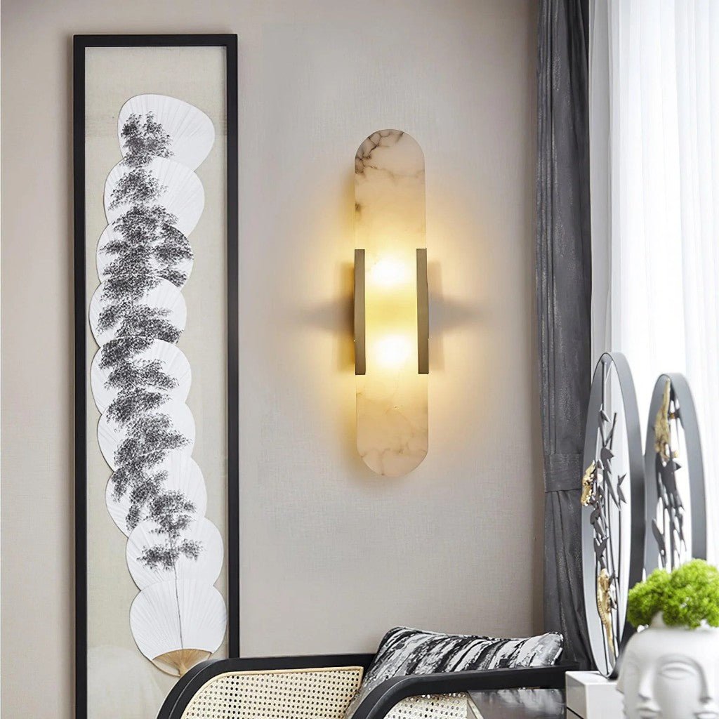 Lumio Shine - Elegant Black and Gold LED Wall Lamp for Home | Temsk