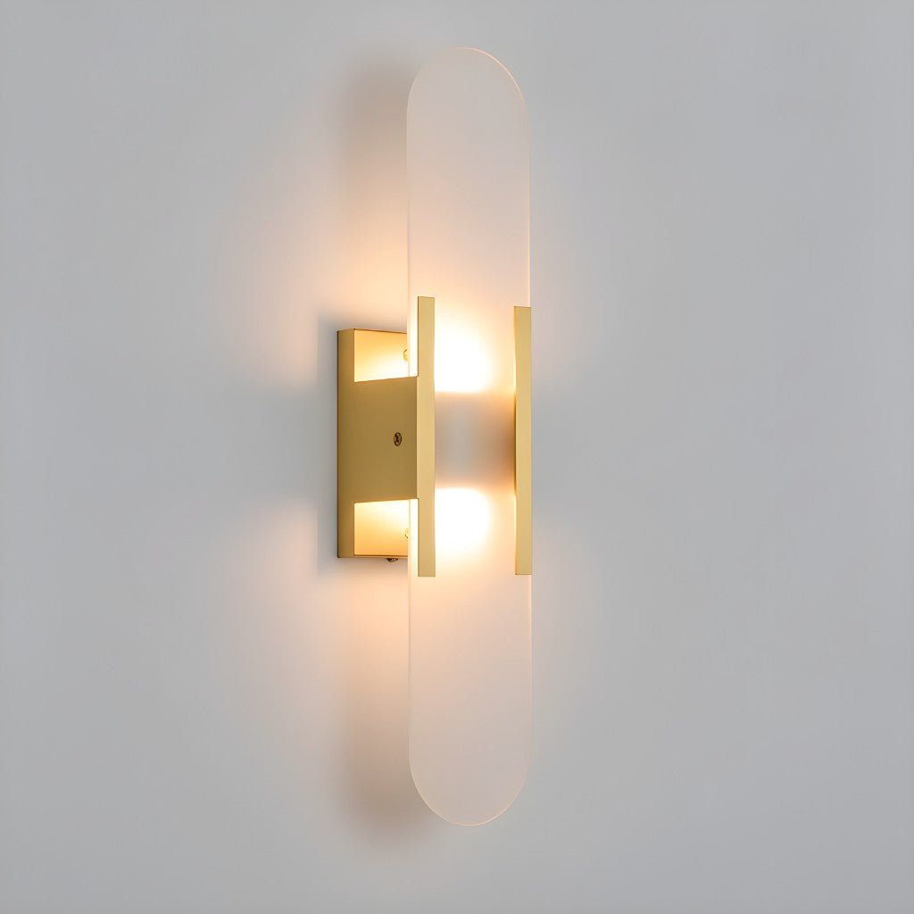 Lumio Shine - Elegant Black and Gold LED Wall Lamp for Home | Temsk