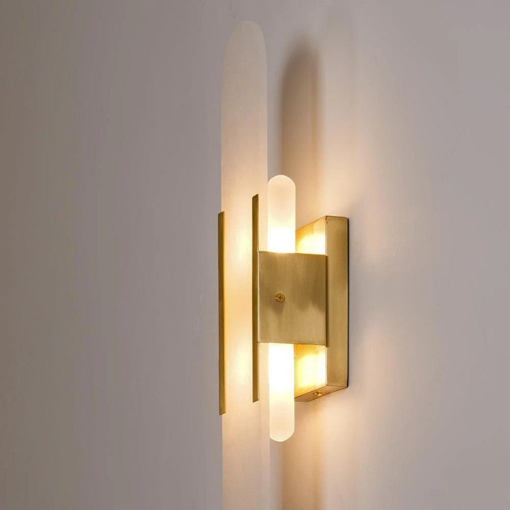 Lumio Shine - Elegant Black and Gold LED Wall Lamp for Home | Temsk