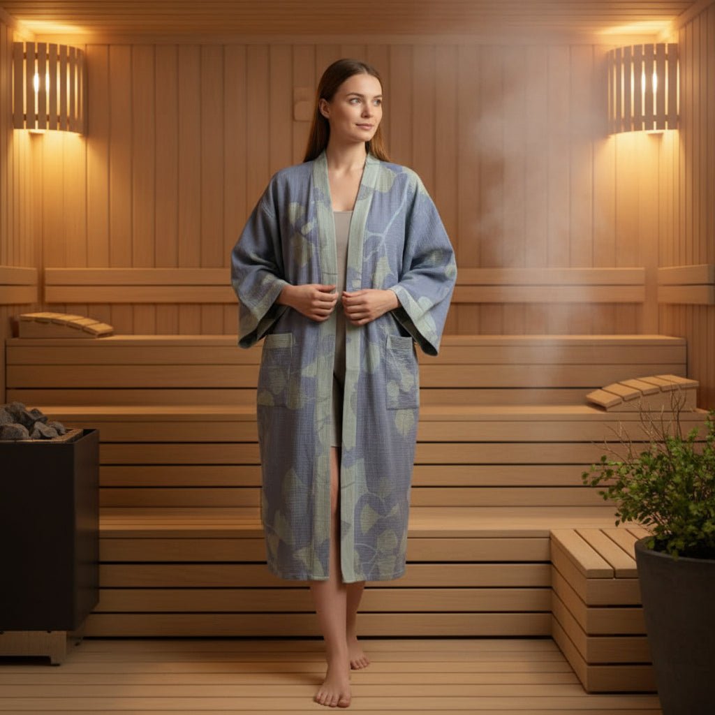 Sora Kimono Bathrobe Made From Organic Cotton For Breathable Everyday Comfort | Temsk