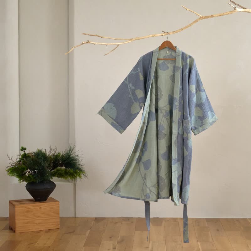 Sora Kimono Bathrobe Made From Organic Cotton For Breathable Everyday Comfort | Temsk