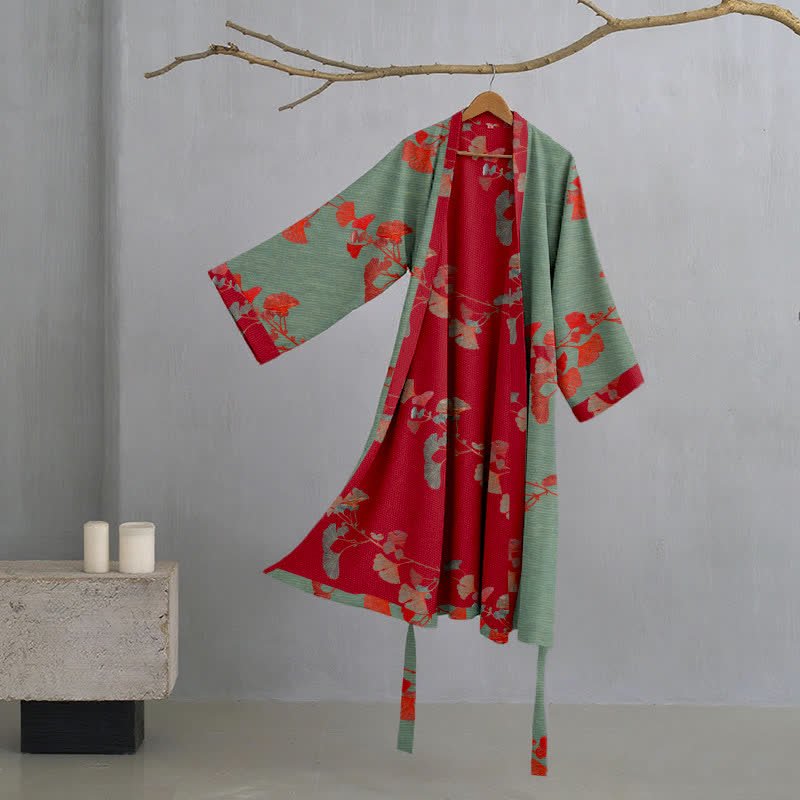 Sora Kimono Bathrobe Made From Organic Cotton For Breathable Everyday Comfort | Temsk