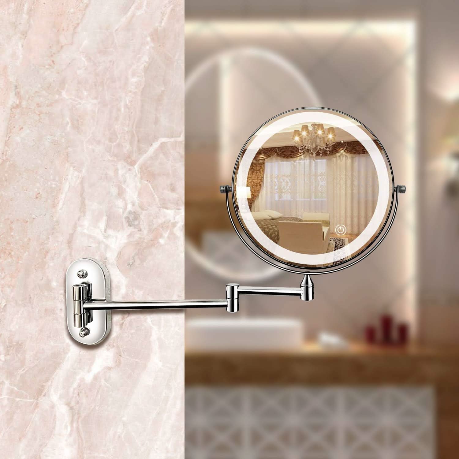 NovaLume LED Mirror Lamp With 5x Magnification For Precise Makeup | Temsk