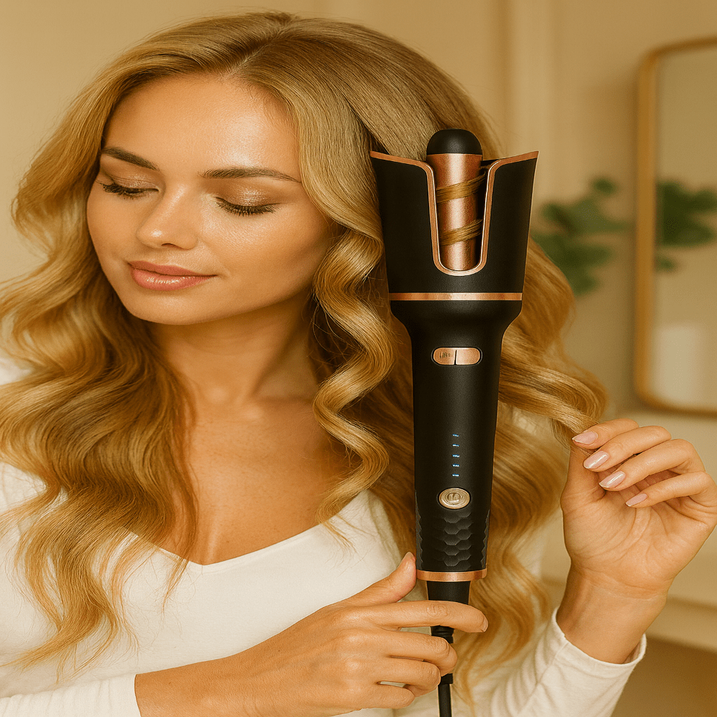 CurlNova Automatic Ceramic Curling Iron With Rotating Barrel | Temsk
