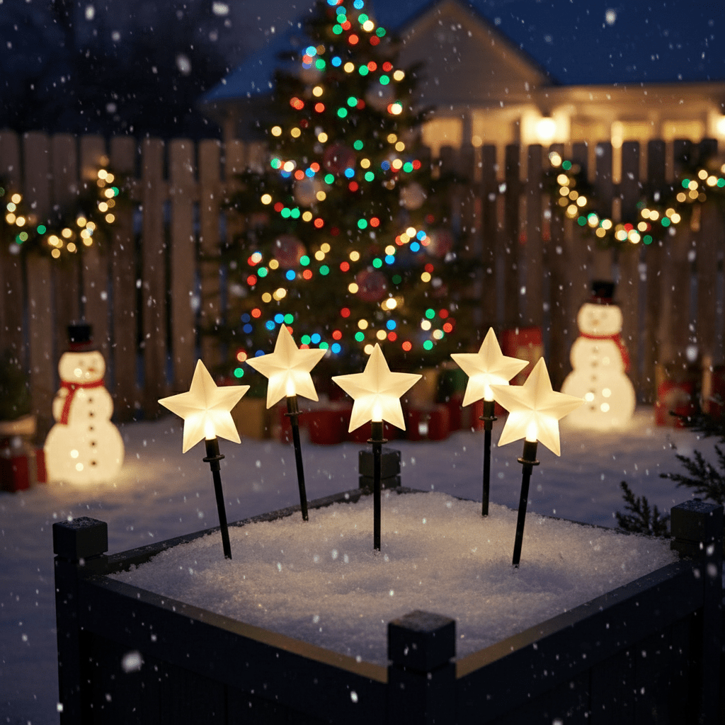 LumenVale Dekorative LED Sti Lys til Julehaver | Temsk