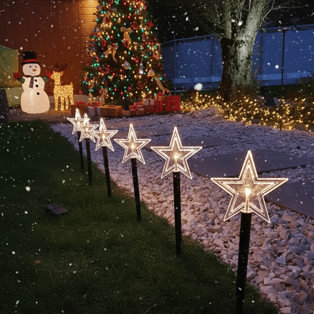 LumenVale Dekorative LED Sti Lys til Julehaver | Temsk