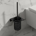 AureaLine Brushed Gold Wall-Mounted Toilet Brush Set For Elegant Bathrooms | Temsk