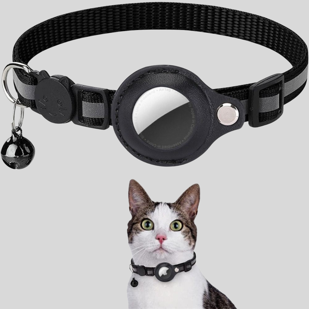 GPS-Katzenhalsband mit reflektierendem Halter und verstellbarem Sicherheitsverschluss | Temsk