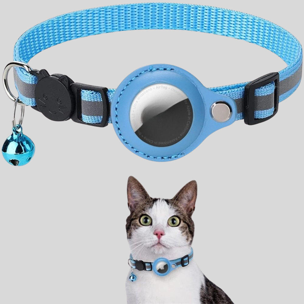 GPS-Katzenhalsband mit reflektierendem Halter und verstellbarem Sicherheitsverschluss | Temsk