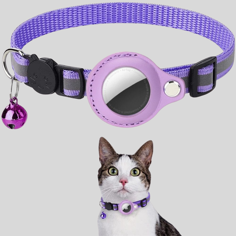 GPS-Katzenhalsband mit reflektierendem Halter und verstellbarem Sicherheitsverschluss | Temsk