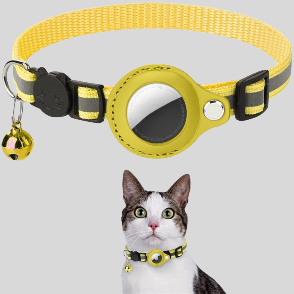 GPS-Katzenhalsband mit reflektierendem Halter und verstellbarem Sicherheitsverschluss | Temsk