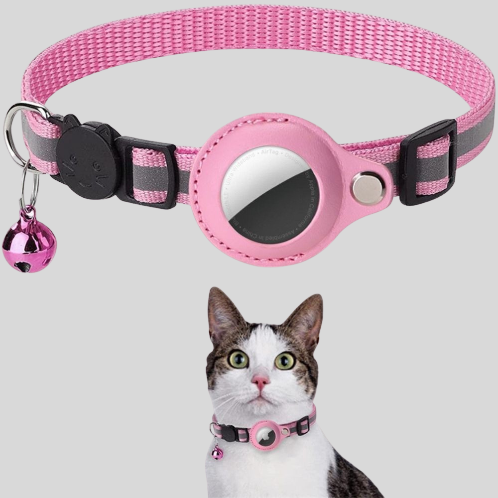 GPS-Katzenhalsband mit reflektierendem Halter und verstellbarem Sicherheitsverschluss | Temsk