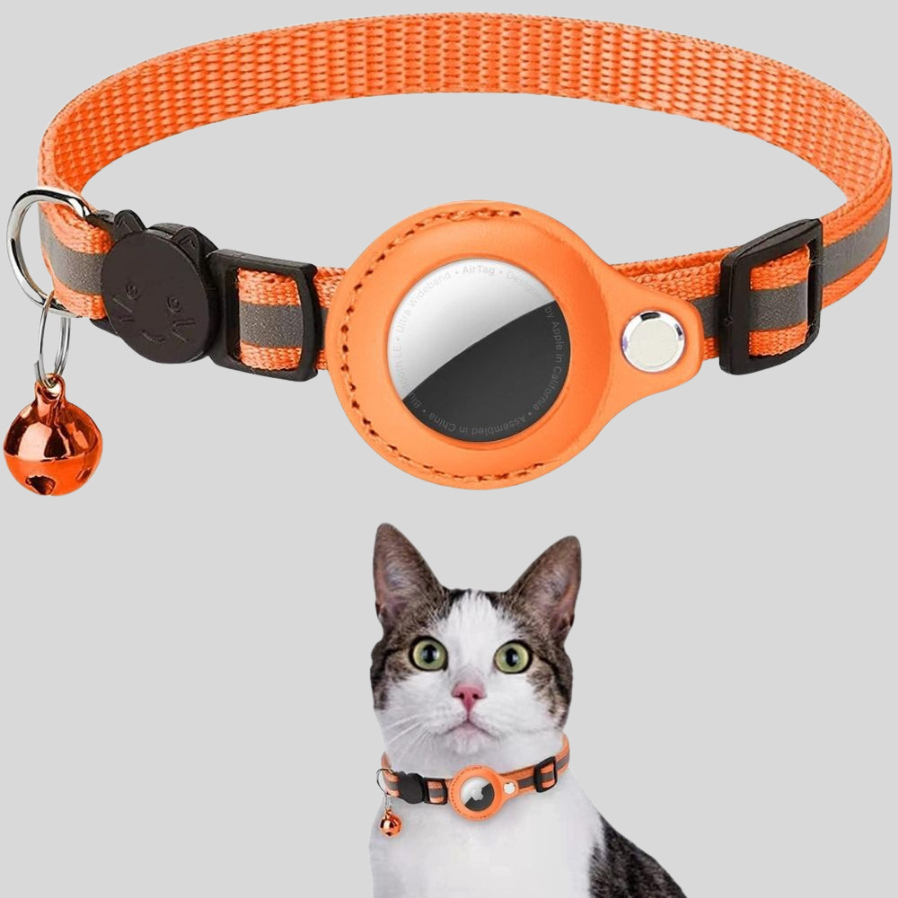 GPS-Katzenhalsband mit reflektierendem Halter und verstellbarem Sicherheitsverschluss | Temsk