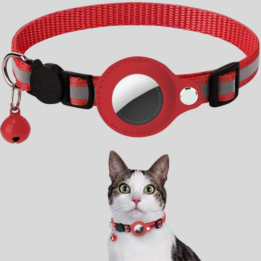 GPS-Katzenhalsband mit reflektierendem Halter und verstellbarem Sicherheitsverschluss | Temsk