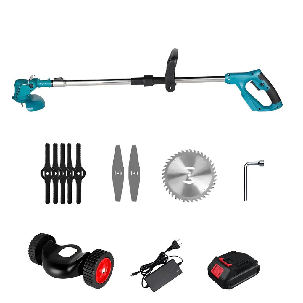 GreenStride 36V Battery Lawn Trimmer With Wheel Guide For Back Friendly Work | Temsk