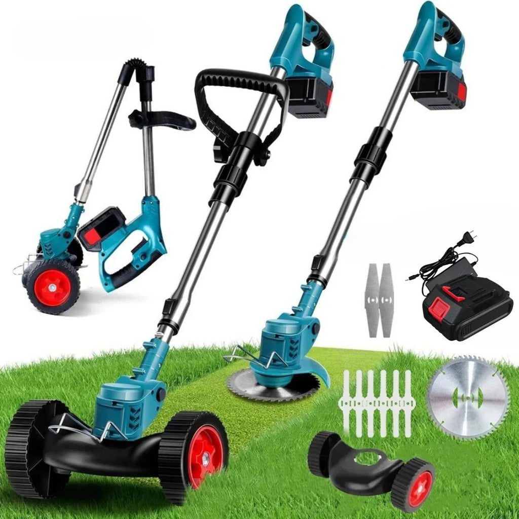 GreenStride 36V Battery Lawn Trimmer With Wheel Guide For Back Friendly Work | Temsk