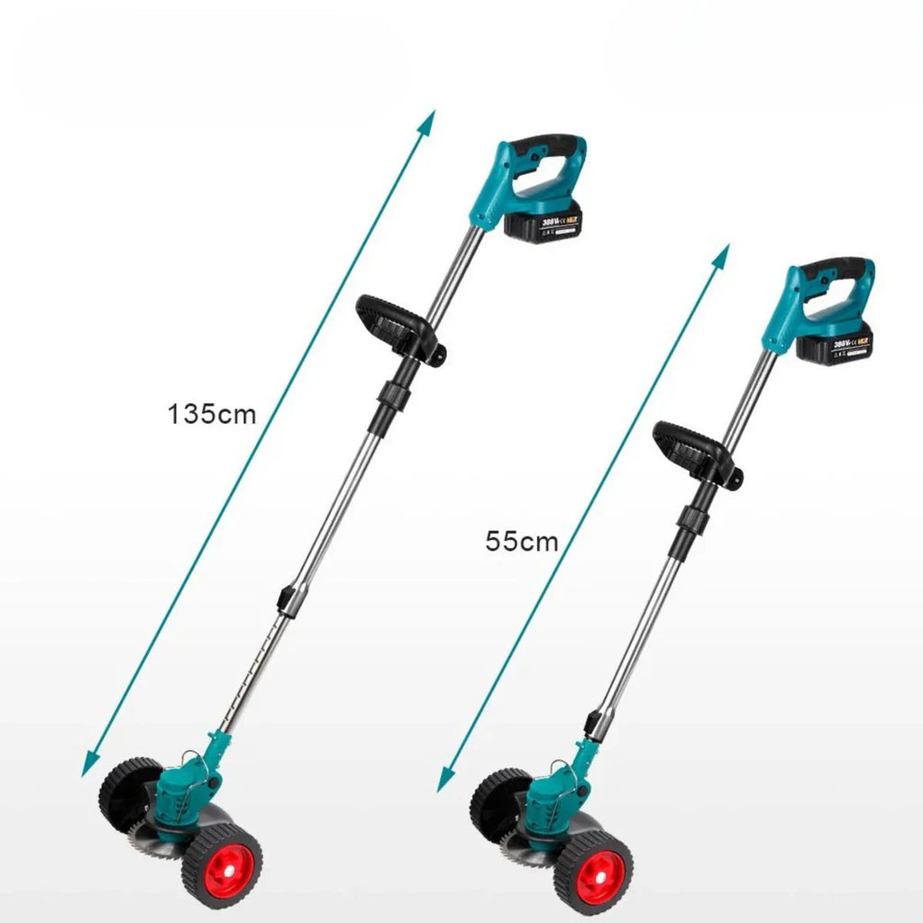 GreenStride 36V Battery Lawn Trimmer With Wheel Guide For Back Friendly Work | Temsk