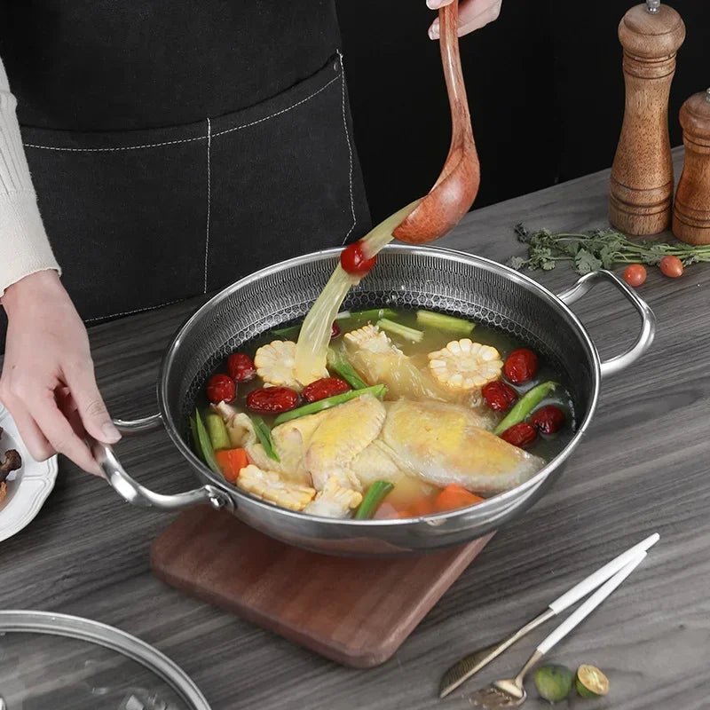 AeroWeave 32cm Stainless Steel Nonstick Honeycomb Pan For All Cooktops | Temsk