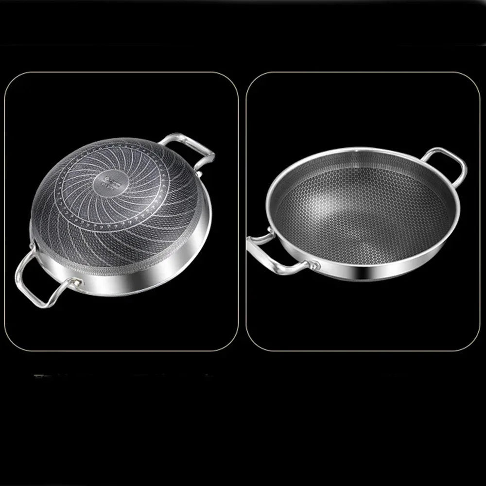 AeroWeave 32cm Stainless Steel Nonstick Honeycomb Pan For All Cooktops | Temsk