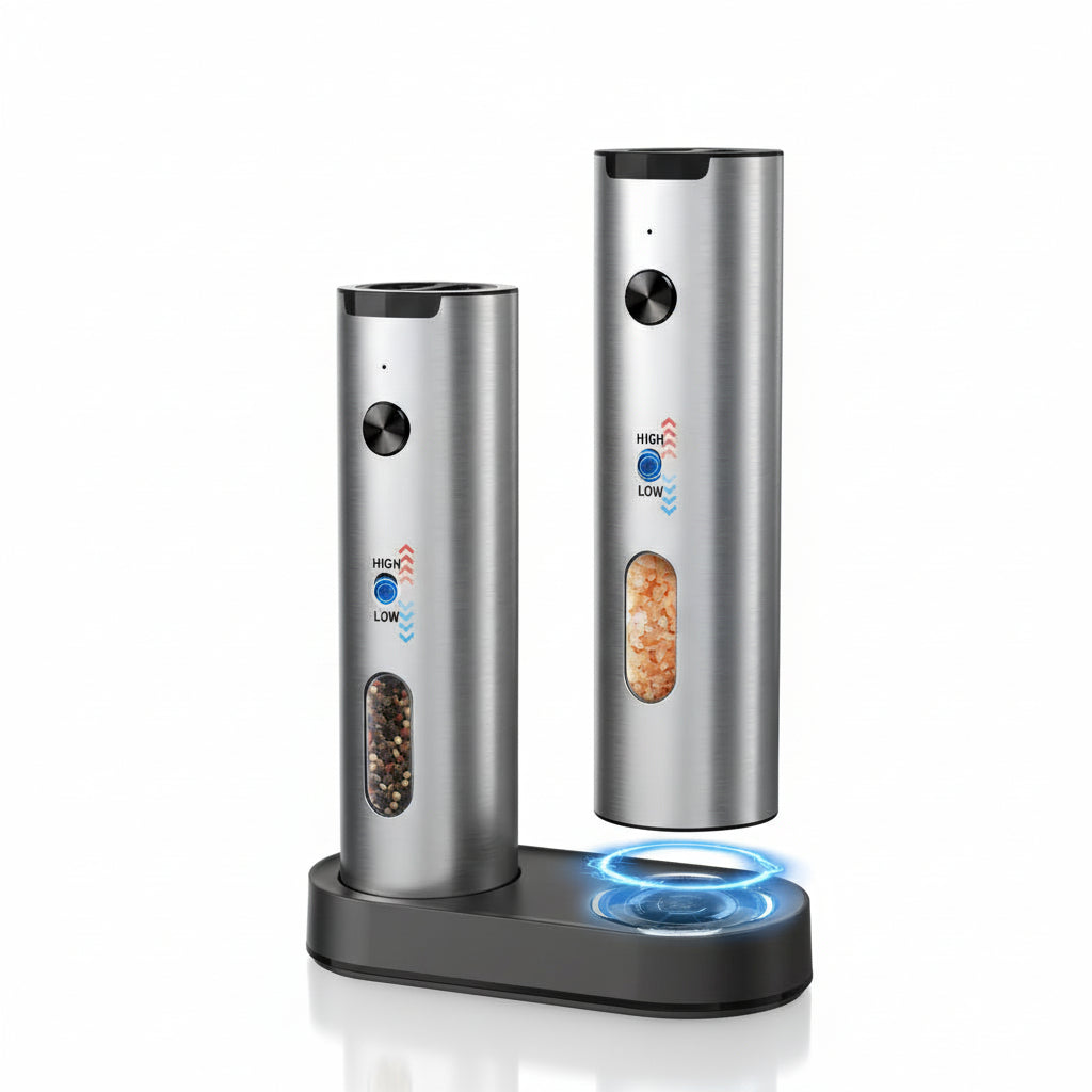 ProMax USB wiederaufladbares Salz- und Pfeffermühlen-Set | Temsk