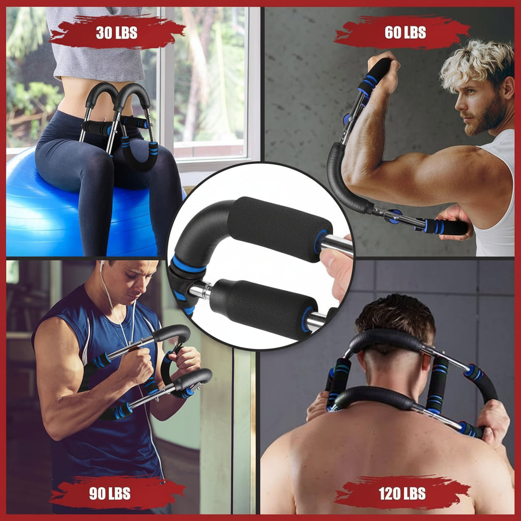 Adjustable Steel Arm Exerciser With Resistance Bands Chest Trainer | Temsk