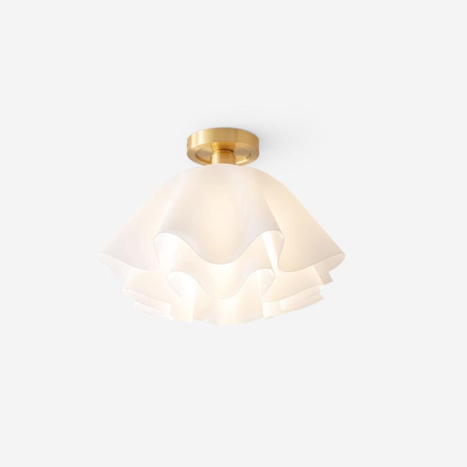 LumenFold moderne loftslampe med kobberbase og stemningsfuldt skær | Temsk
