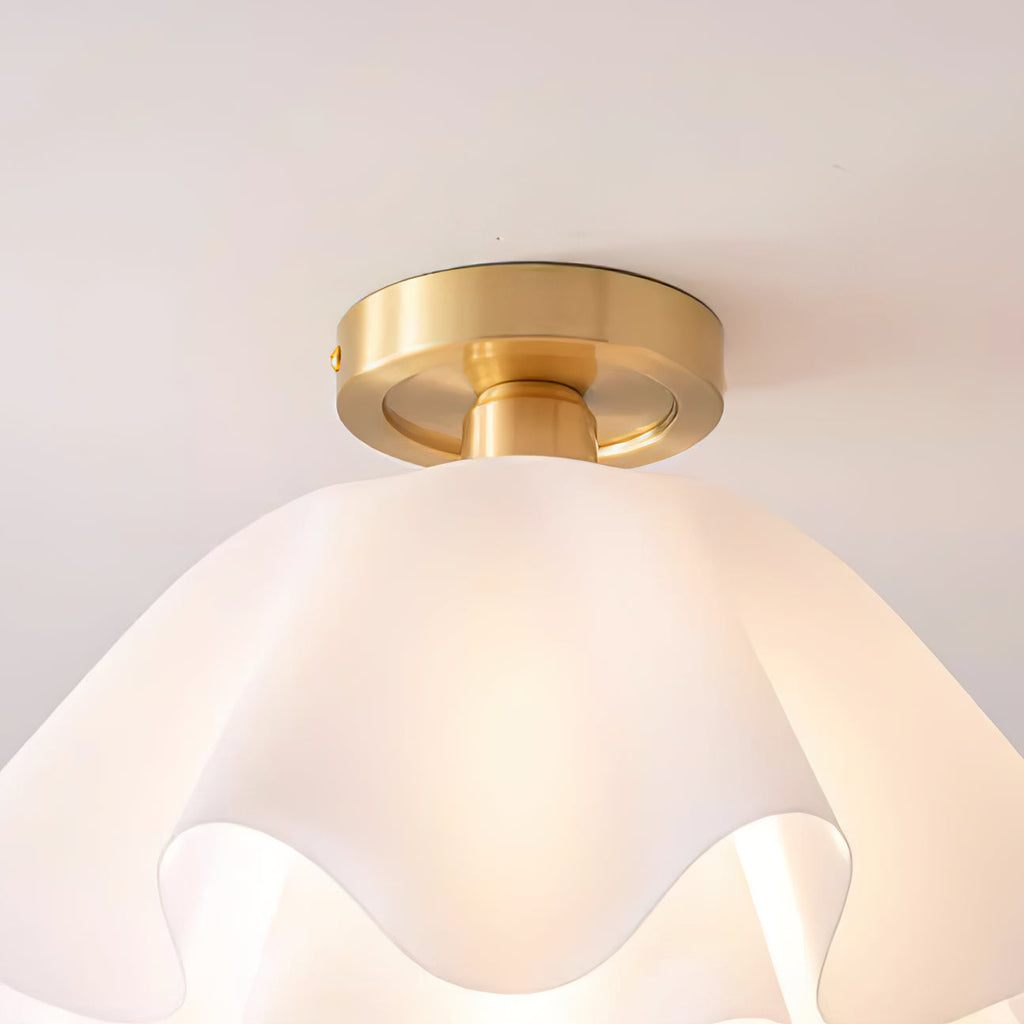 Folded Ceiling Light With Acrylic Copper E27 LED For Living Room | Temsk