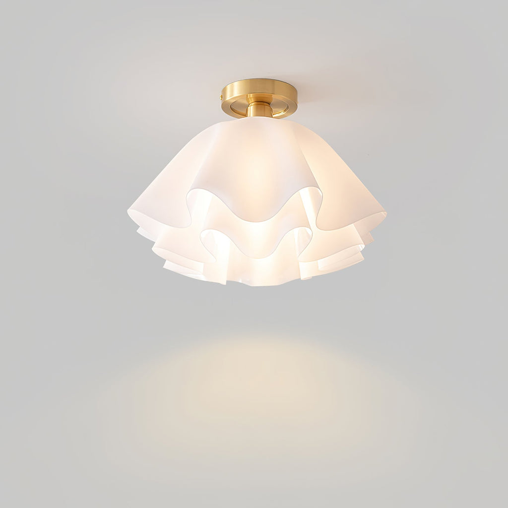 LumenFold moderne loftslampe med kobberbase og stemningsfuldt skær | Temsk