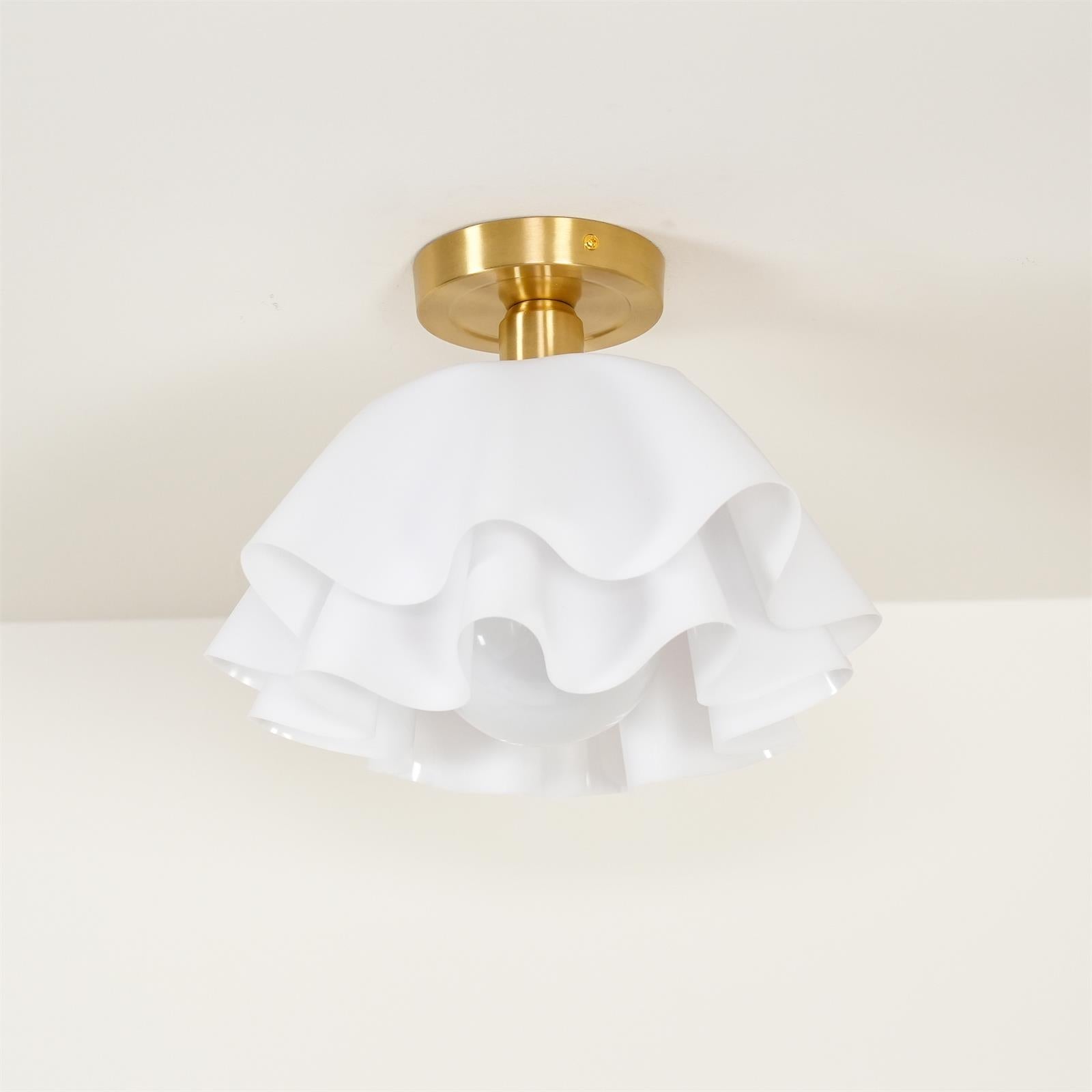 Folded Ceiling Light With Acrylic Copper E27 LED For Living Room | Temsk