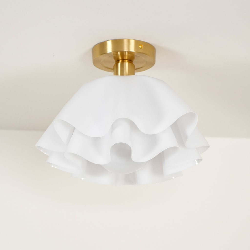 Folded Ceiling Light With Acrylic Copper E27 LED For Living Room | Temsk