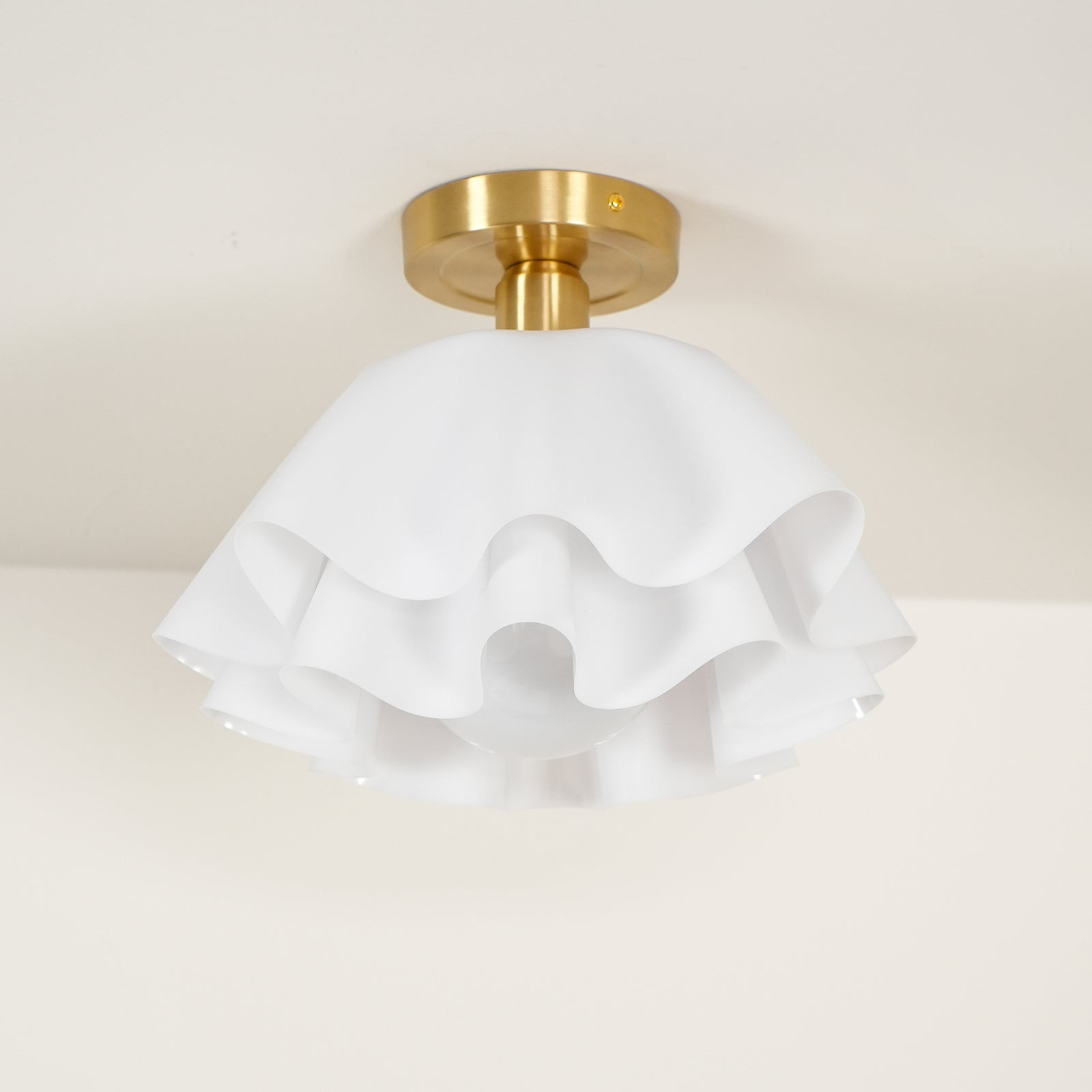 Folded Ceiling Light With Acrylic Copper E27 LED For Living Room | Temsk