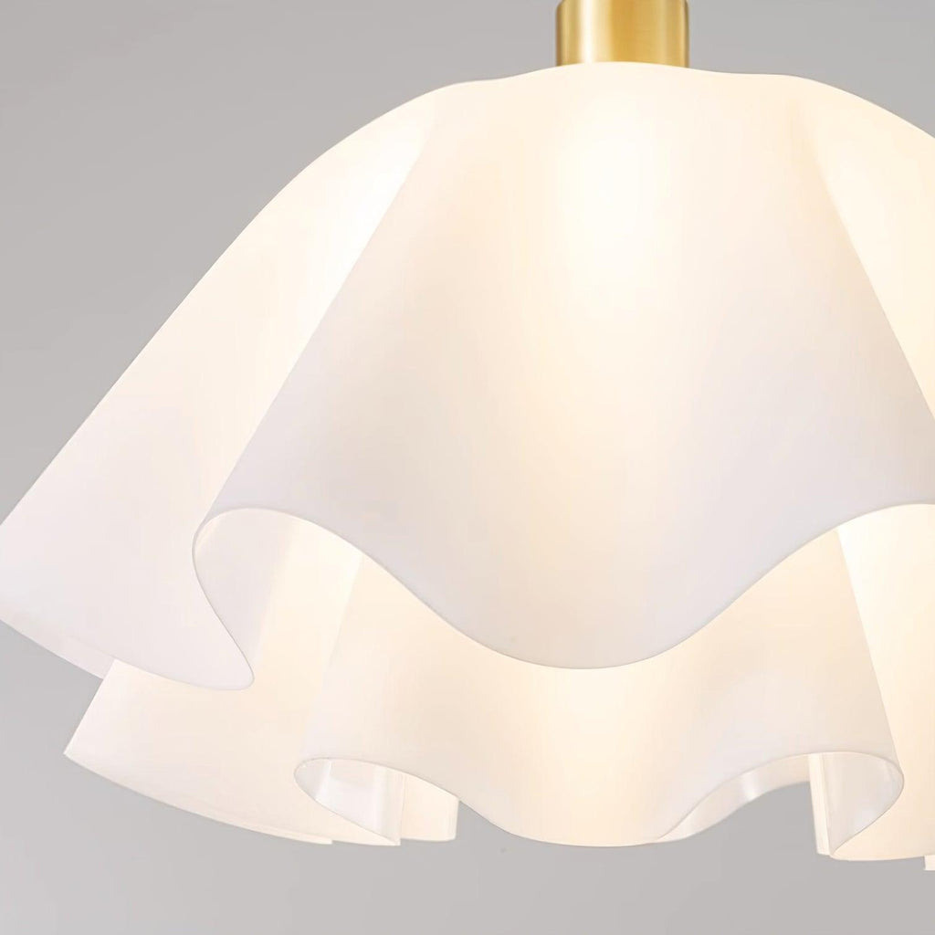 LumenFold moderne loftslampe med kobberbase og stemningsfuldt skær | Temsk