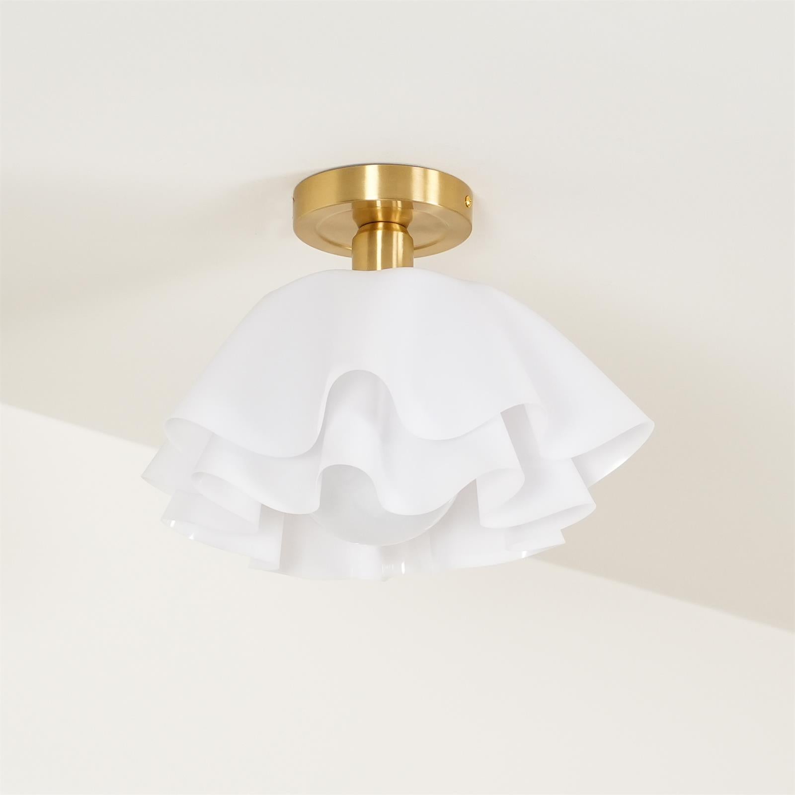 Folded Ceiling Light With Acrylic Copper E27 LED For Living Room | Temsk