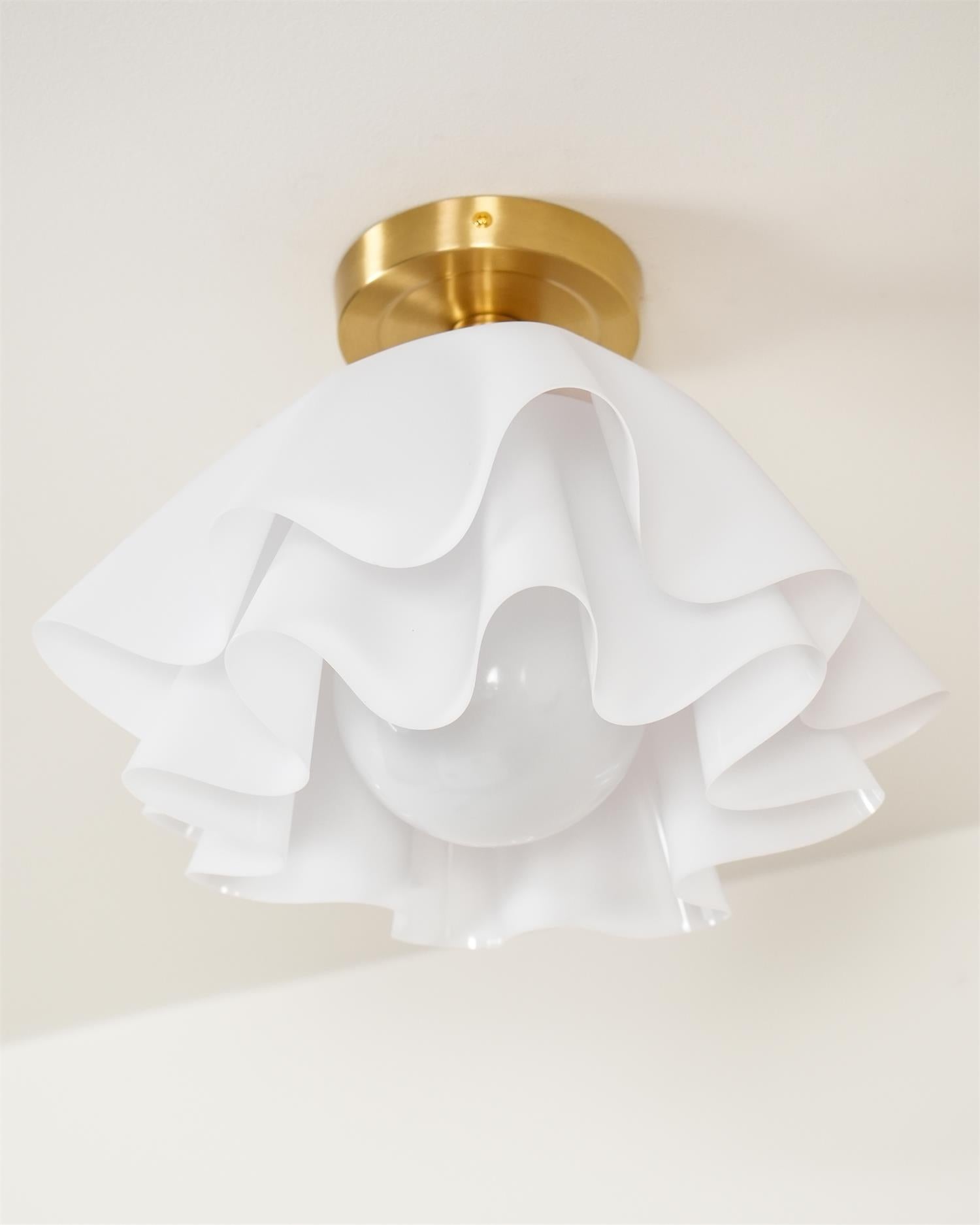 Folded Ceiling Light With Acrylic Copper E27 LED For Living Room | Temsk