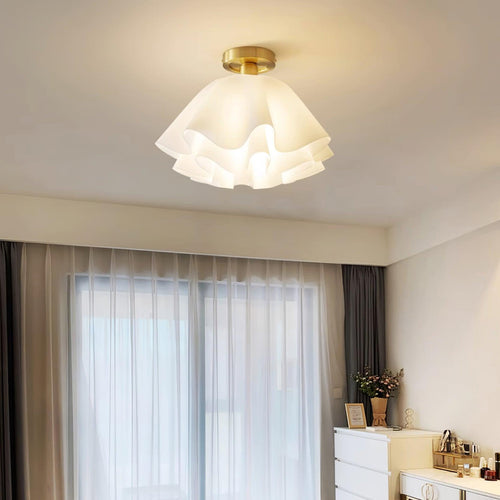 Folded Acrylic Copper LED Ceiling Light With E27 For Living Room Temsk