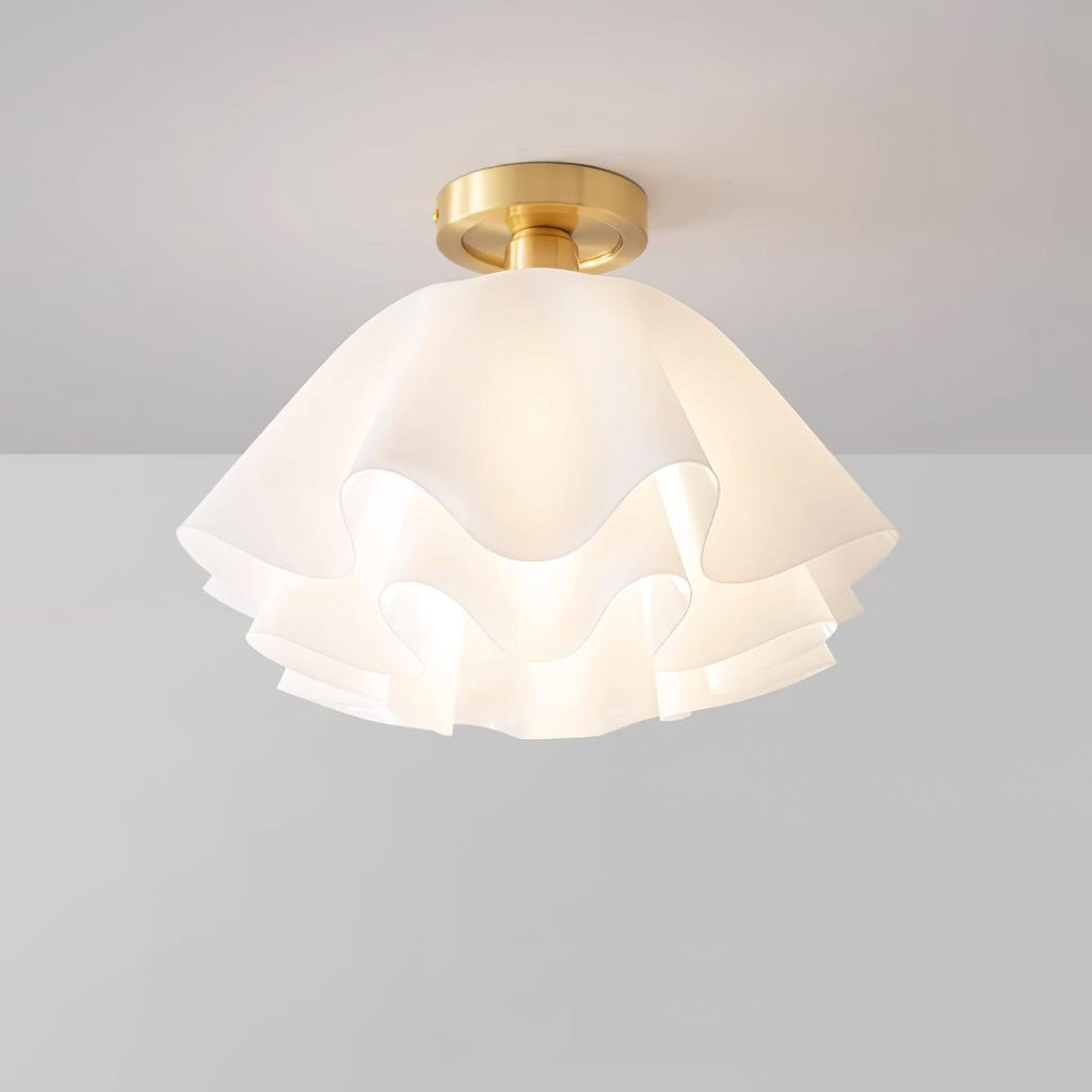 Folded Ceiling Light With Acrylic Copper E27 LED For Living Room | Temsk