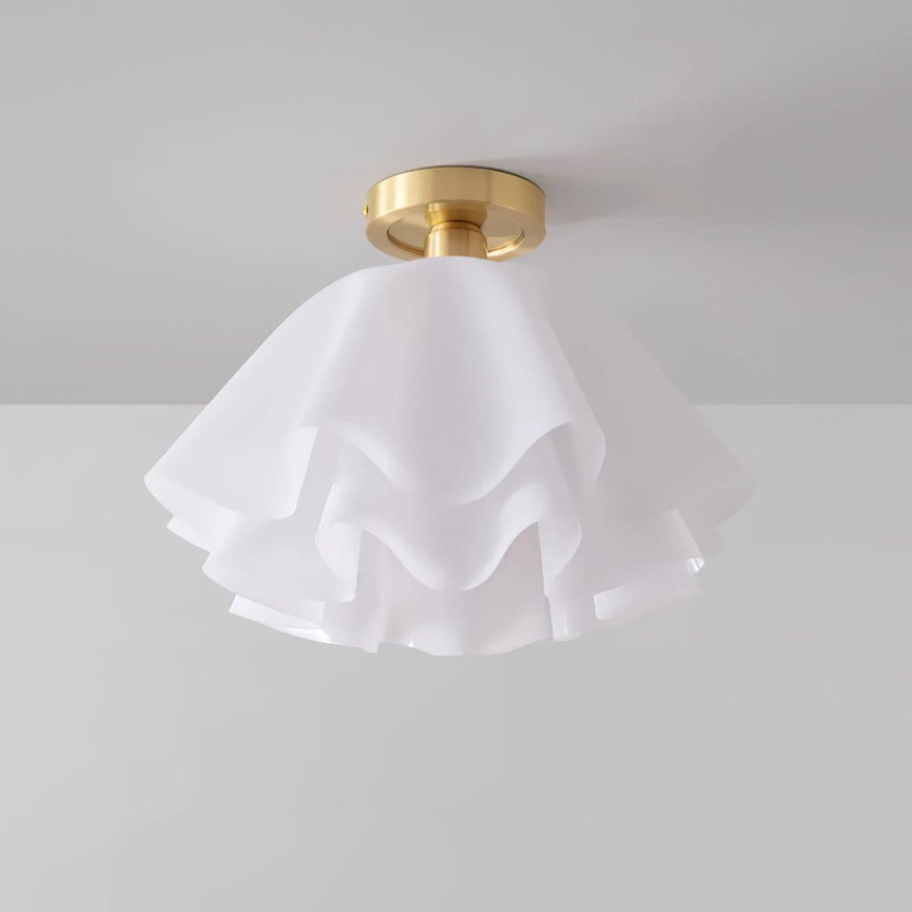 Folded Ceiling Light With Acrylic Copper E27 LED For Living Room | Temsk