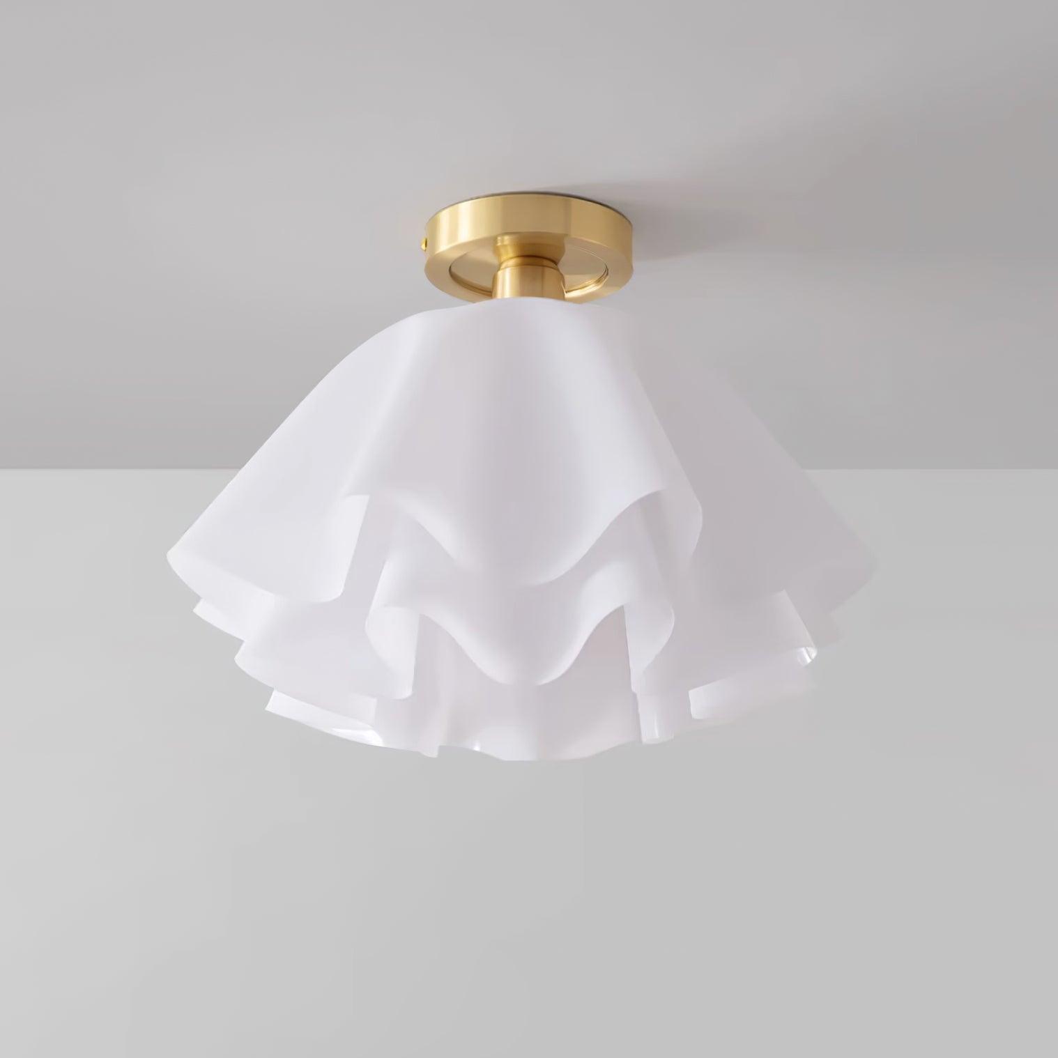 Folded Ceiling Light With Acrylic Copper E27 LED For Living Room | Temsk