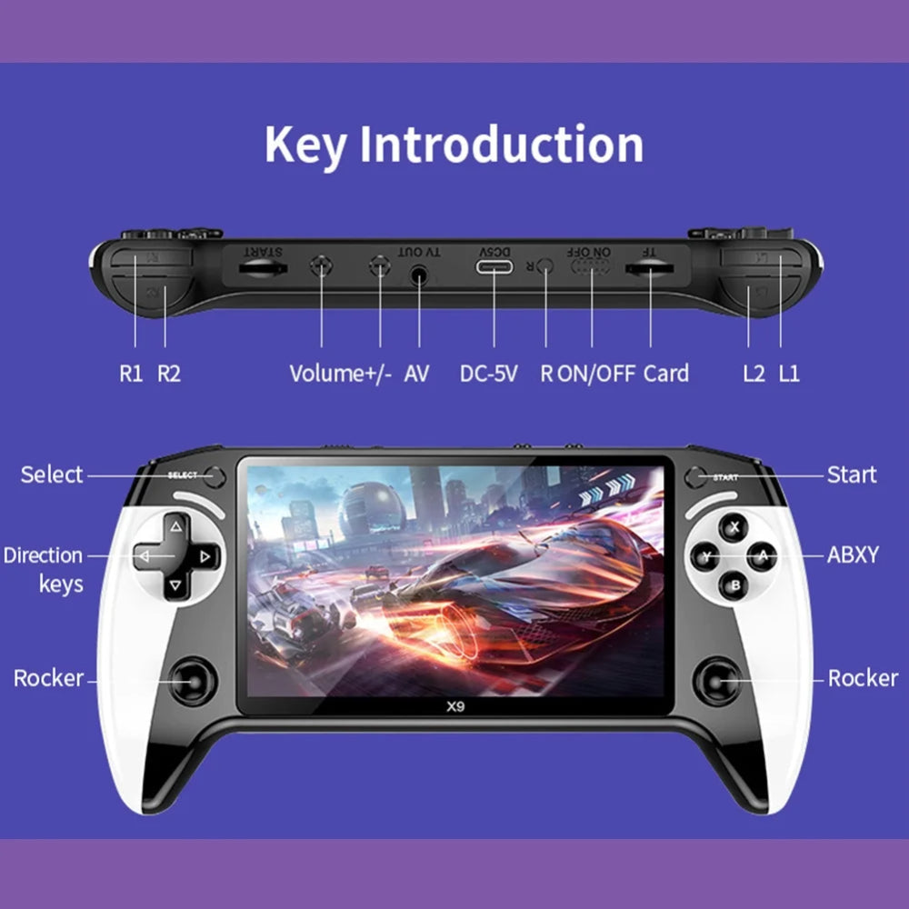 Tragbare HD-Handheld-Konsole für Retro-Arcade-Spiele | Temsk