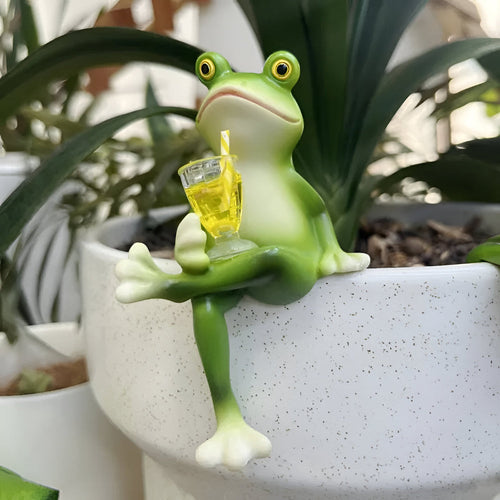 Frog Edge Hanging Planter Ornament For Indoor And Outdoor Decor Temsk