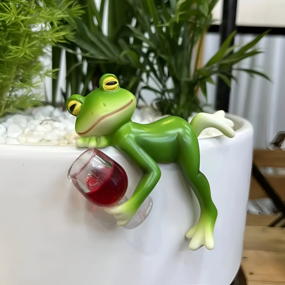 Frog Edge Hanging Planter Ornament For Indoor And Outdoor Decor | Temsk