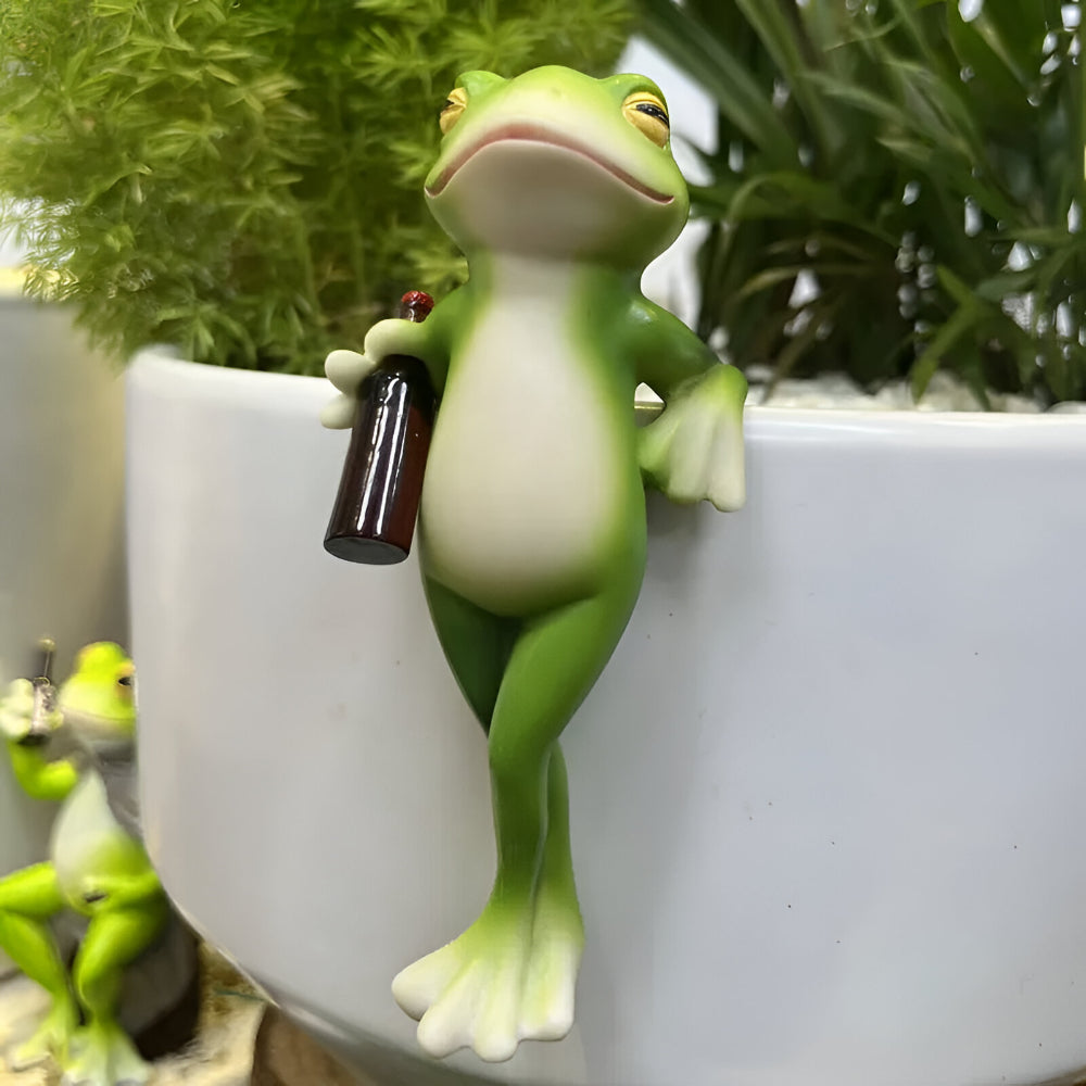 Frog Edge Hanging Planter Ornament For Indoor And Outdoor Decor | Temsk