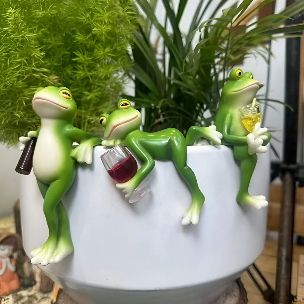 Frog Edge Hanging Planter Ornament For Indoor And Outdoor Decor | Temsk