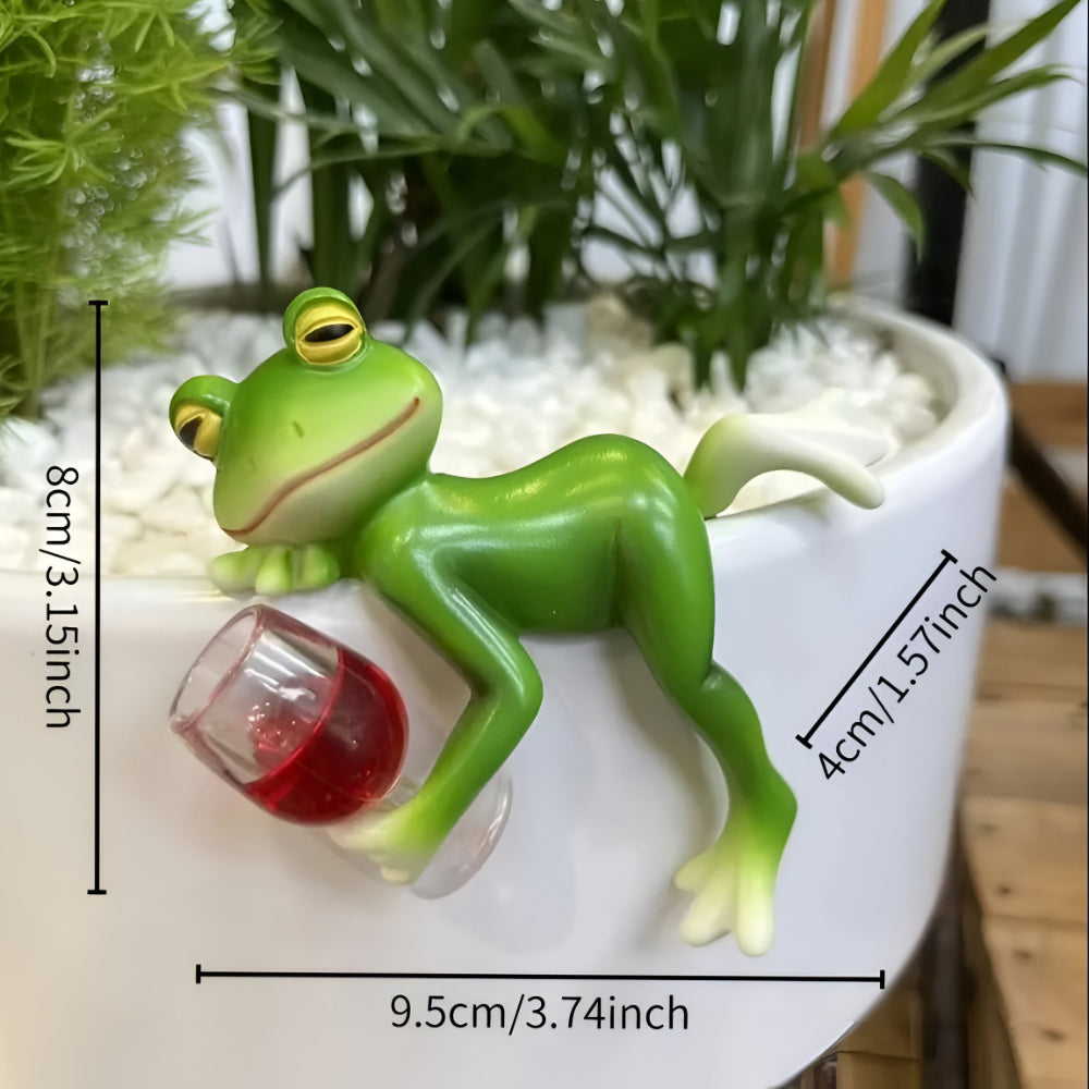 Frog Edge Hanging Planter Ornament For Indoor And Outdoor Decor | Temsk