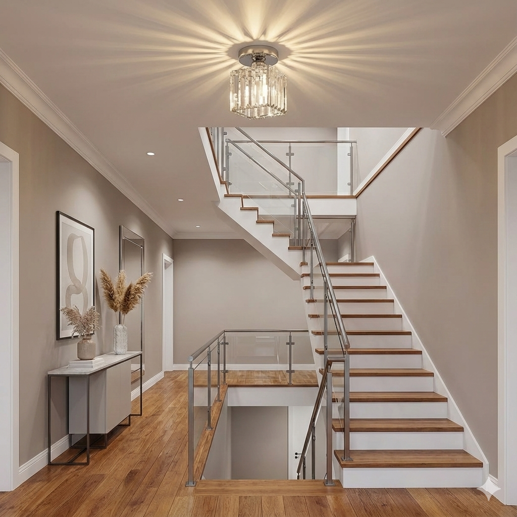 Crystal Ceiling Light E27, Surface Mounted, Modern Hall and Living Room | Temsk