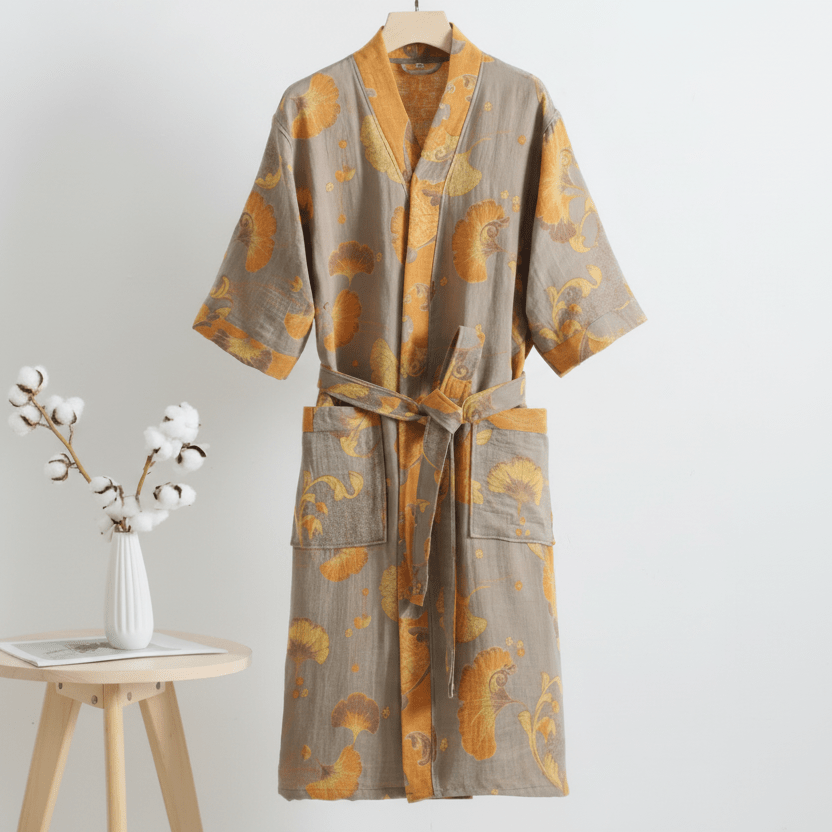 Luma Kimono Reversible Cotton Bathrobe For Natural Comfort | Temsk