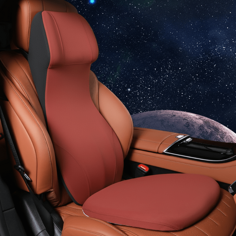 DriveEase Integrated Car Neck And Lumbar Support Made Of Memory Foam | Temsk