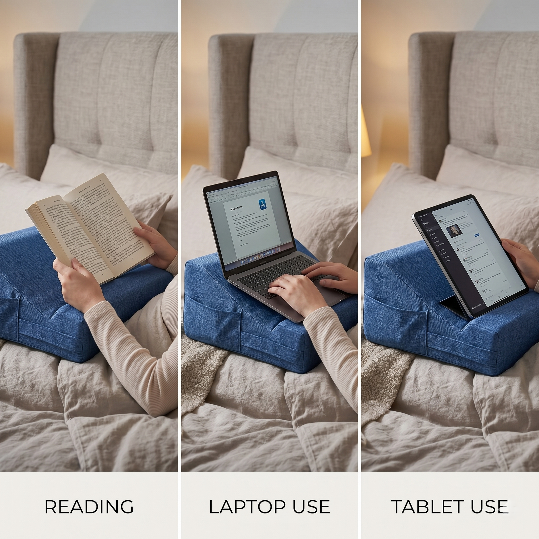An Adjustable Bed Support Pillow For Comfortable Viewing And Relaxation | Temsk