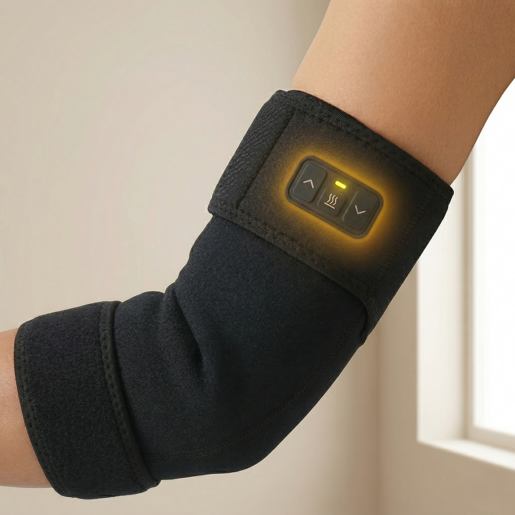 Elbow Sleeve With Heated Compression And Adjustable Warmth And Massage Modes | Temsk