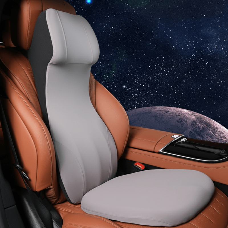 DriveEase Integrated Car Neck And Lumbar Support Made Of Memory Foam | Temsk